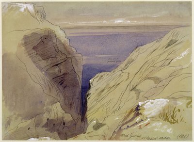 Wied Zurrik, Malta, 10 am, 11th March by Edward Lear